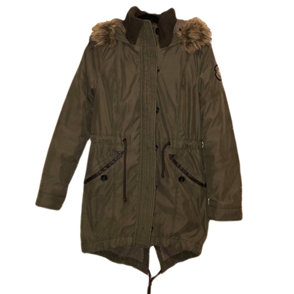 Abercrombie & Fitch Sherpa Fur Hooded Coat